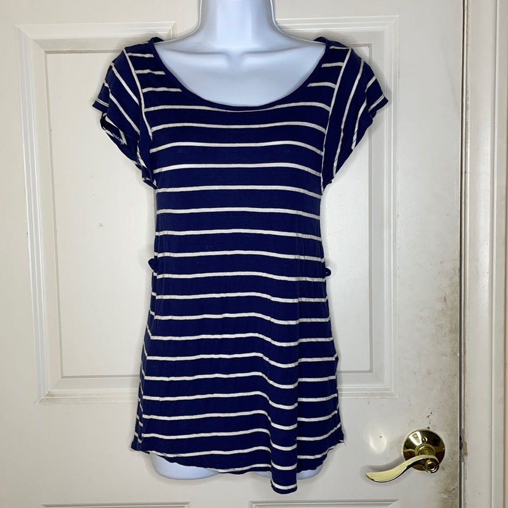 Navy Blue and White H&M Dress